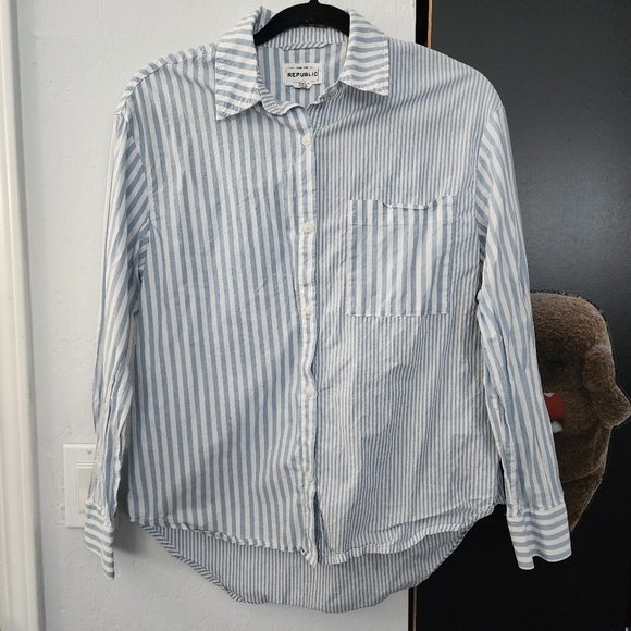 H&M Tops - Blue Striped Shirt